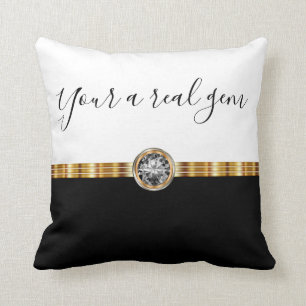 Classy Monogram Imitat Bling Kristall-Kissen Kissen