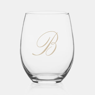 Classy Monogram Weinglas Ohne Stiel