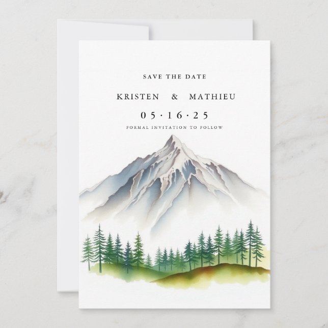 Classy Mountain Save The Date (Vorderseite)