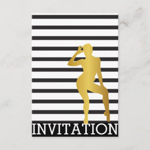 Classy Musical Dance Cabaret Vip Einladung