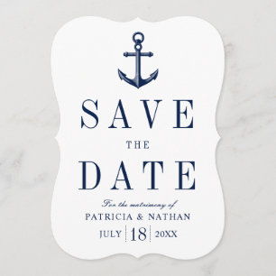 Classy Nautical Anchor Save the Date