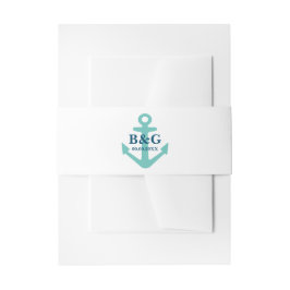 Classy nautical logo Hochzeit Einladung Bauchband Einladungsbanderole