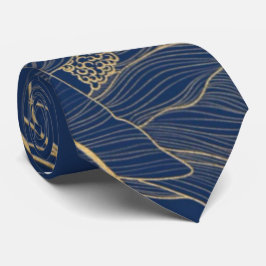 Classy Navy Blue Botanals Groomesmen Krawatte