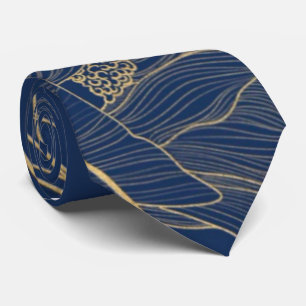 Classy Navy Blue Botanals Groomesmen Krawatte