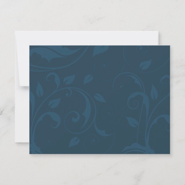 Classy Navy Blue - CUSTOM RSVP CARDS (Vorderseite)