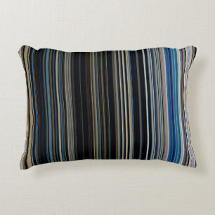 Classy Navy und Gold Multicolor Stripes Dekokissen