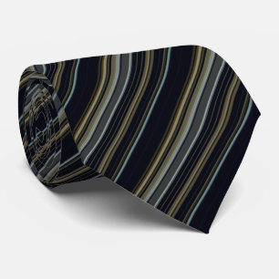 Classy Navy und Gold Stripes Krawatte