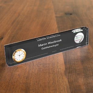 Classy Ophthalmologin Office Namensplakette
