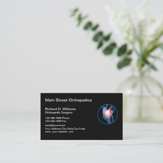 Classy Orthopädie Medical Businesscard Visitenkarte (Stehend Vorderseite)