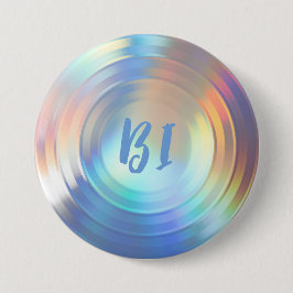 Classy Pastel Rainbow Unicorn Holographic Bisexual Button