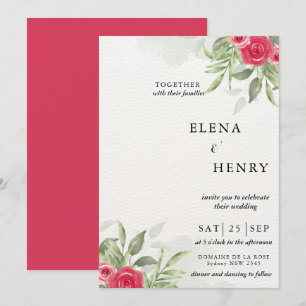 Classy Pastel Wildblume Secret Garden Wedding Einladung