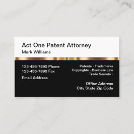 Classy Patent Attorney Business Law Visitenkarte