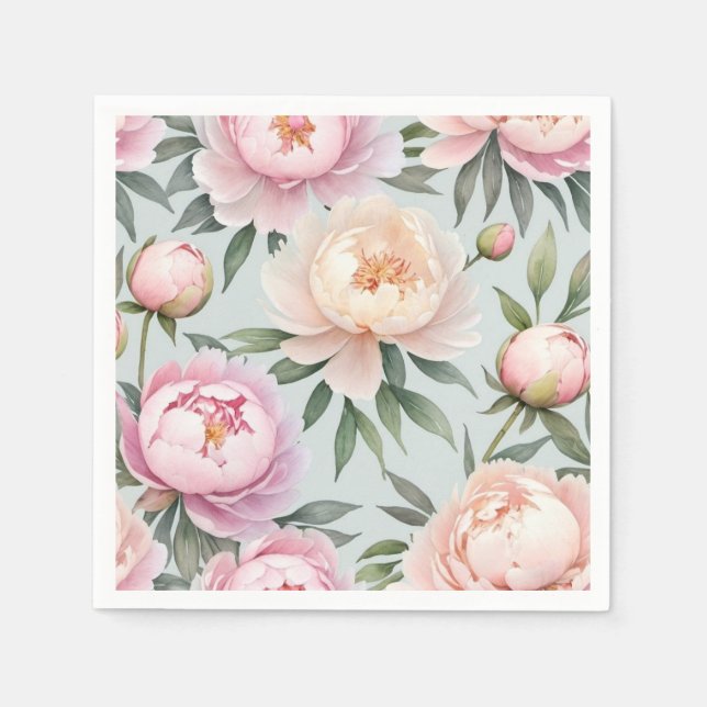 Classy Peony Serviette (Vorderseite)