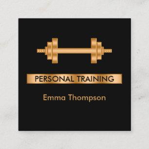 Classy Personal Trainer Fitness Quadratische Visitenkarte
