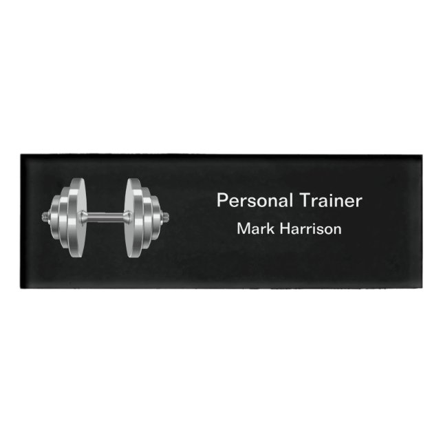 Classy Personal Trainer Namenschild (Vorderseite)