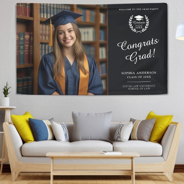 Classy Personalisiert Glückwunsch Graduate Foto Banner (Von Creator hochgeladen)