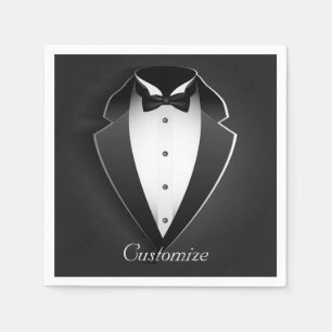 Classy Personalisiert Tuxedo Napkins Serviette