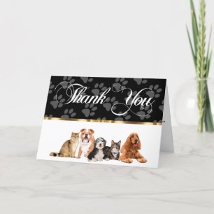 Classy Pet Rescue or Association Dankeschön Cards Dankeskarte