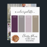 Classy Pflaume Hochzeitfarben Palette Karte 2023<br><div class="desc">Classy Plum Wedding Farben Palette Karte 2023</div>