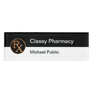 Classy Pharmacy Staff Namenschild