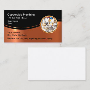 Classy Plumber Theme Editable Business Cards Visitenkarte