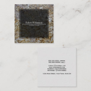 Classy Polished Stone Grau, Rust & Taupe Square Quadratische Visitenkarte