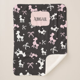 Classy Poodles Pink und Black Theme Sherpadecke