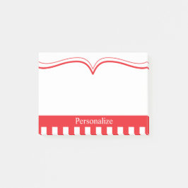 Classy Poppy Red mit DIY Text Post-it Klebezettel