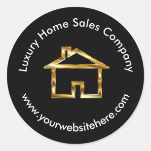 Classy Real Anwesen hinzufügen Runder Aufkleber