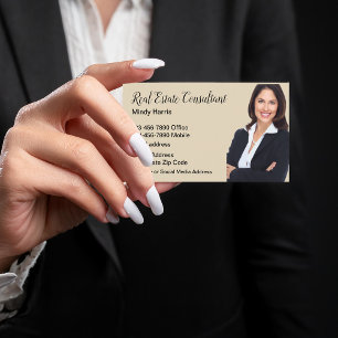Classy Realtor-Fotovorlage Visitenkarte