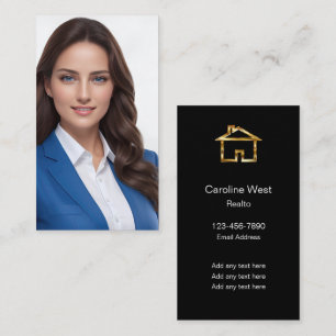 Classy Realtor Portrait Silk Style Business Cards Visitenkarte