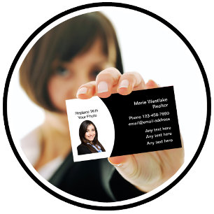 Classy Realtor Real Anwesen Foto Business Cards Visitenkarte