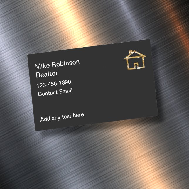 Classy Realtor Zuhause Sales Business Card Magnet (Von Creator hochgeladen)