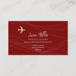 Classy Red Business Card für einen Agent Visitenkarte