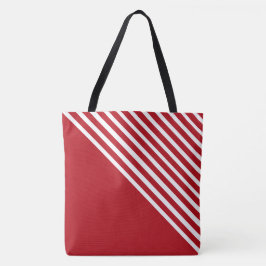 Classy Red & White Diagonal Stripes Modern