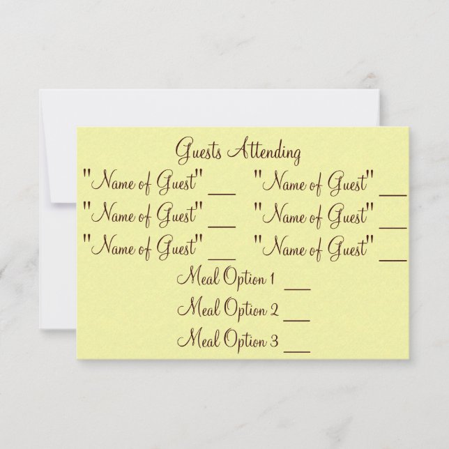 Classy Redneck UAWG RSVP Karte (Vorderseite)