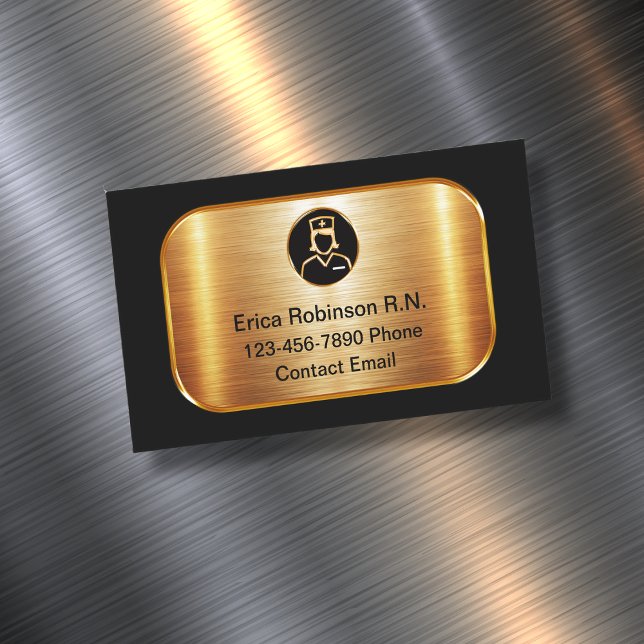 Classy Registered Nurse Business Magnets Magnetische Visitenkarte (Von Creator hochgeladen)