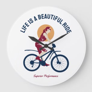 Classy Rider - Life is a Beautiful Ride Große Wanduhr