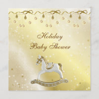 Classy Rocking Horse Neutrale Weihnachtsdusche