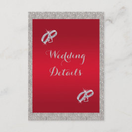 Classy Ruby Red & Funkelnd Bauble Christmas Begleitkarte