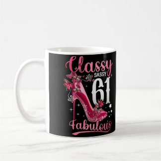 Classy Sassy 61 And Faburlous 61st Birthday Floral Kaffeetasse