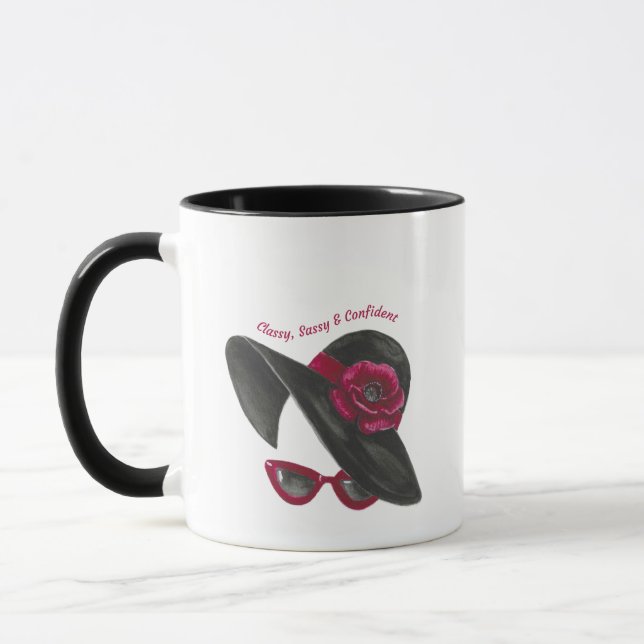 Classy, Sassy, Confident Lady Silouhette Tasse (Links)
