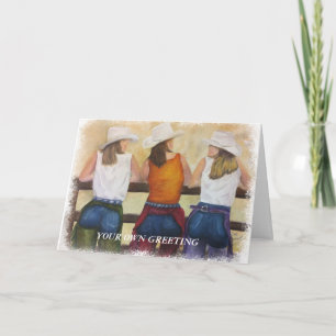 CLASSY SASSY COWGIRLS KUNSTBAR GREETKARTEN KARTE