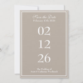 Classy Save the Date Wedding Ankündigung