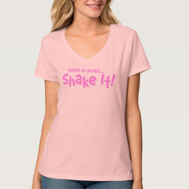 Classy Sayings- Shake It! Basic V-Neck T-Shirt (Vorderseite)