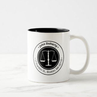 Classy Scales of Justice | Law Firm Zweifarbige Tasse