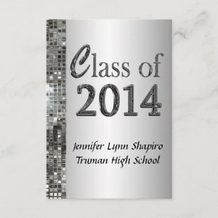 Classy Silver 2014 Graduation Einladungen
