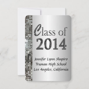 Classy Silver 2014 Graduation Einladungen