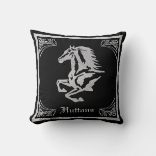 CLASSY SILVER HORSE SILHOUETTE KISSEN