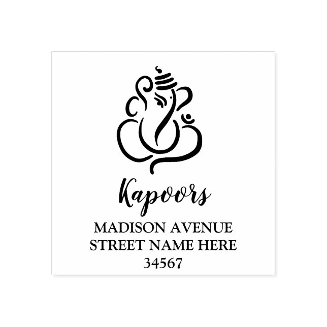 Classy Simple Ganesha/Indian God Wedber Rubber St Gummistempel (Prägung)